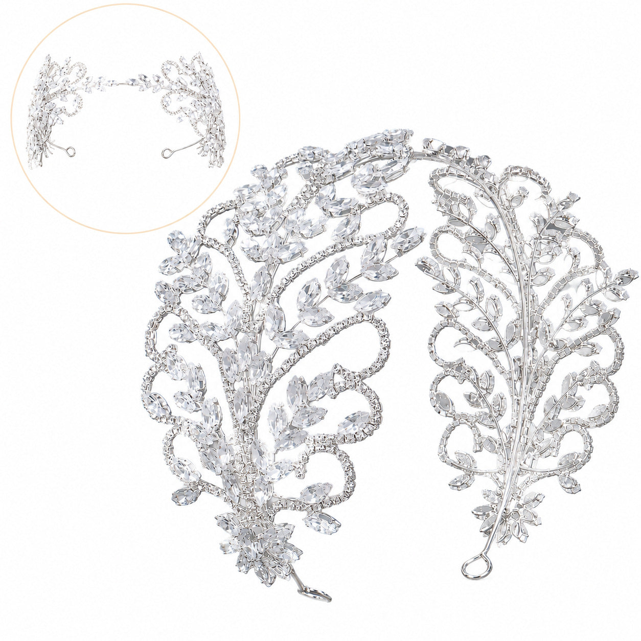 Luxury Rhinestone Bridal Headband for Wedding and Party