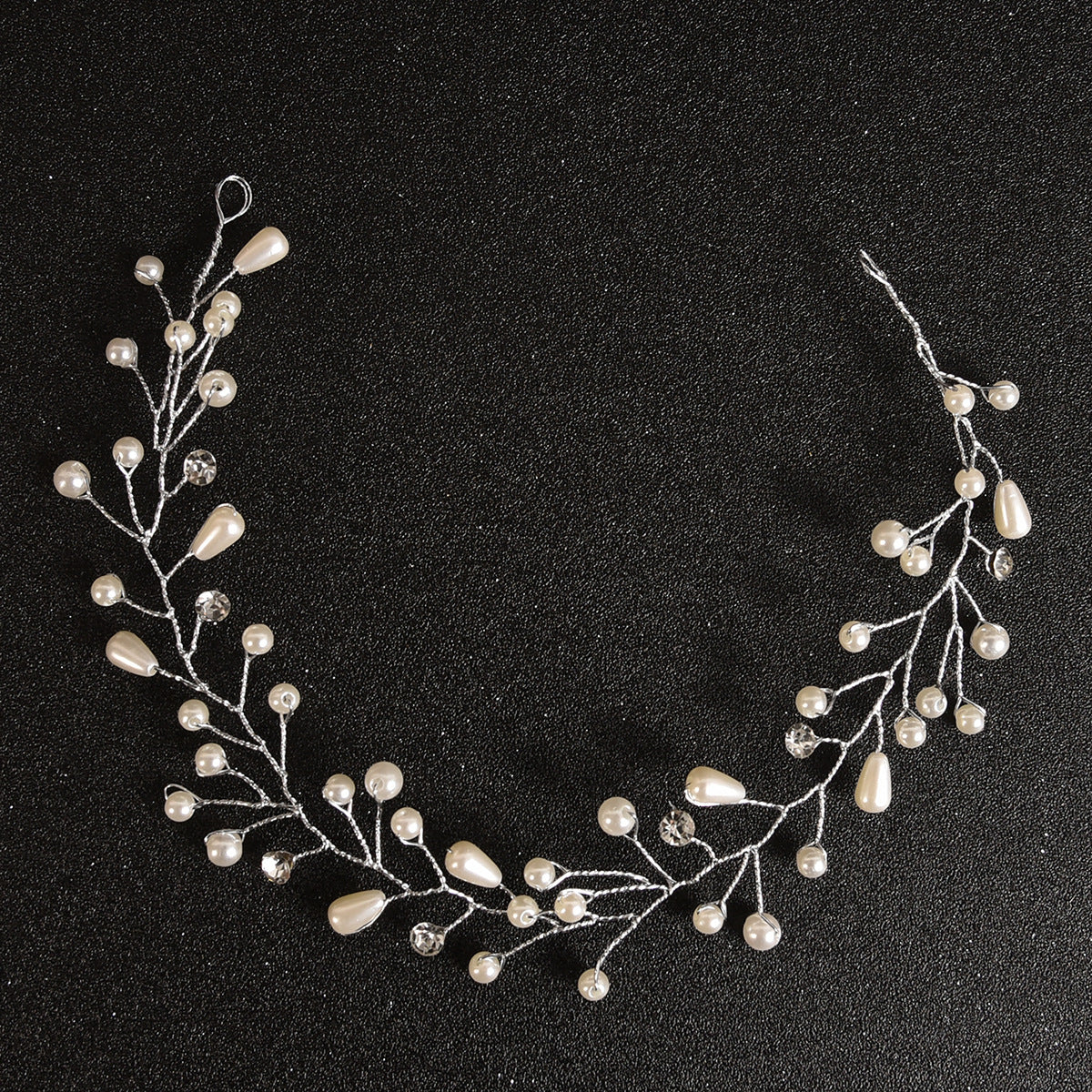 Pearl and Rhinestone Handmade Wedding Hairband