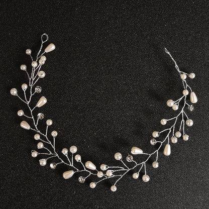 Pearl and Rhinestone Handmade Wedding Hairband