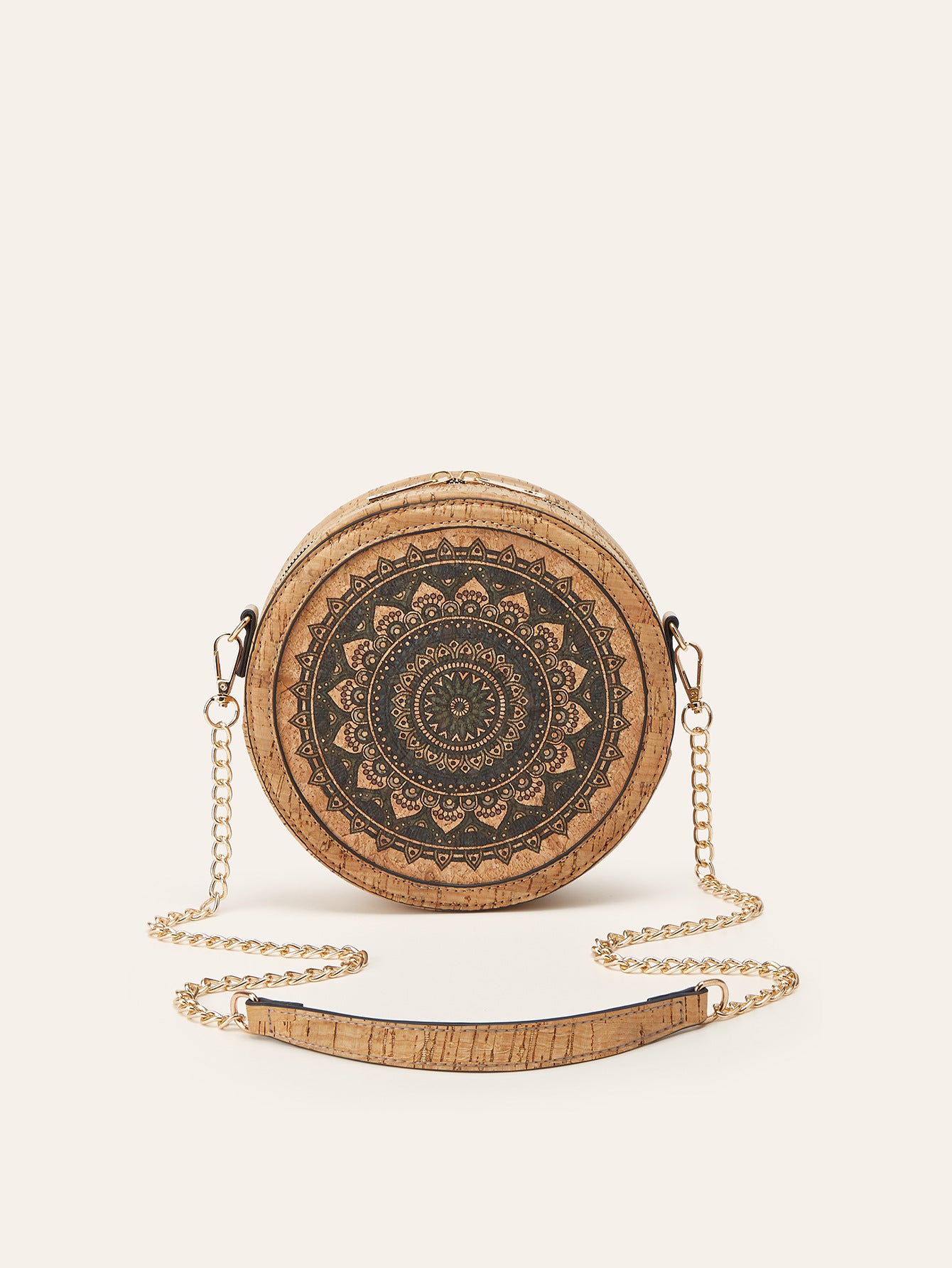 Cork Oval Crossbody Bag Retro Bohemian Style