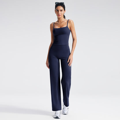 Women's Slim Fit Yoga Tank Top Set with Built-in Bra