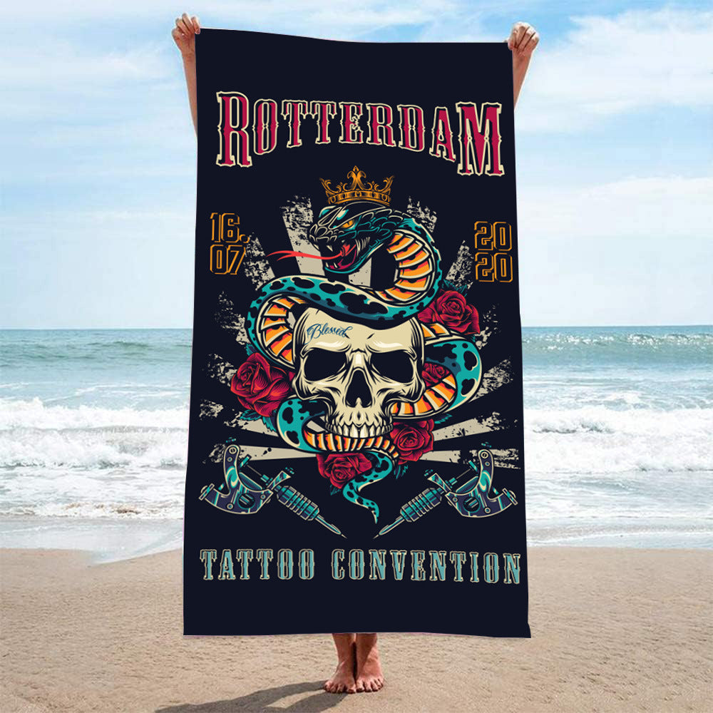 Ultra-Fine Microfiber Beach Towel Quick-Dry Bath Towel