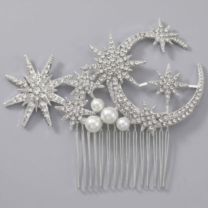 Exquisite Pearl and Crystal Flower Headpiece for Bridal Photoshoots