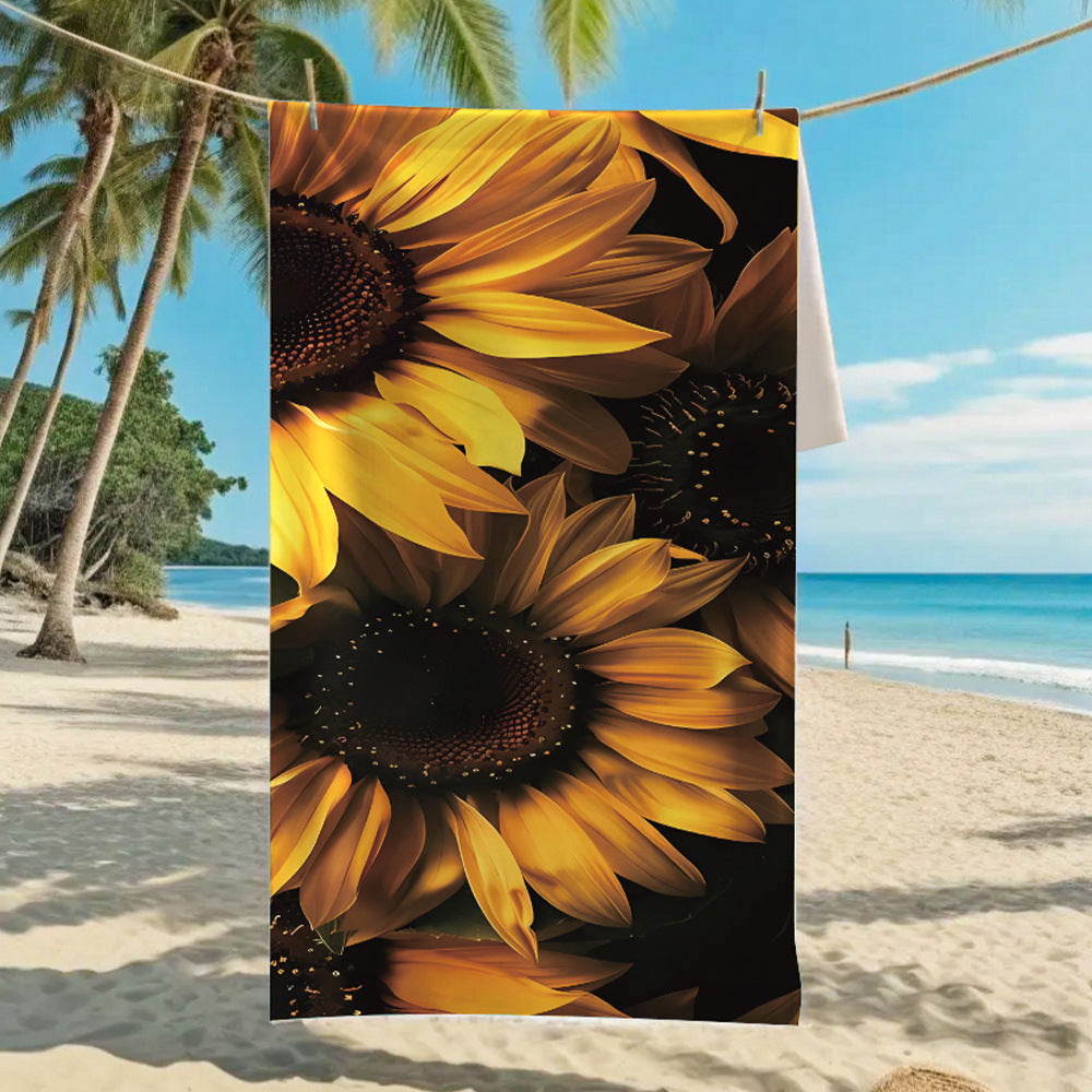 Ultra-Fine Microfiber Beach Towel Quick-Dry Bath Towel