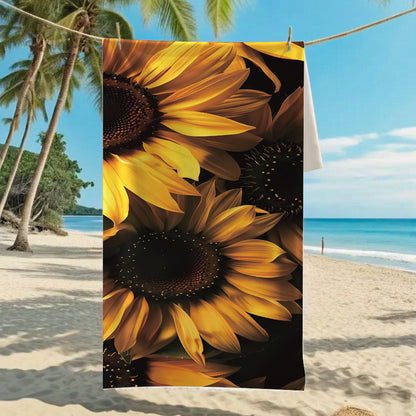 Customizable Turtle Print Beach Towel Ultra-Soft Microfiber Bath Towel