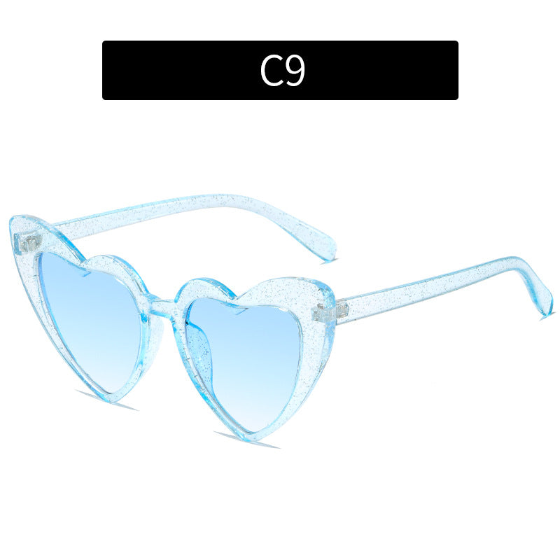 Trendy Heart-Shaped Sunglasses Colorful UV400 Beach Accessories