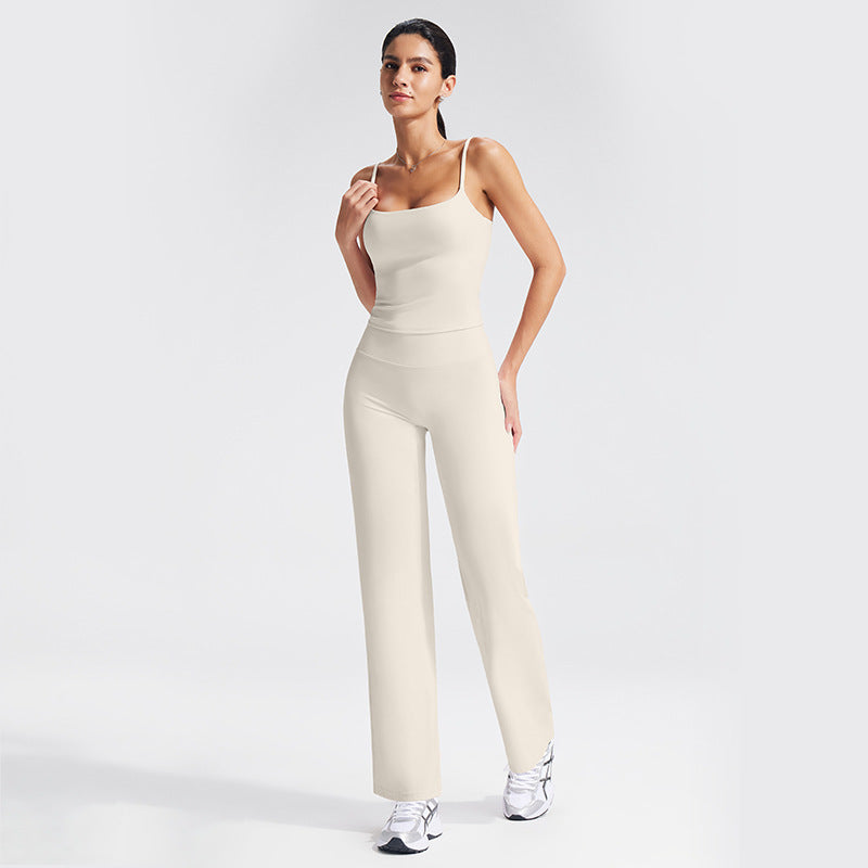 Women's Slim Fit Yoga Tank Top Set with Built-in Bra