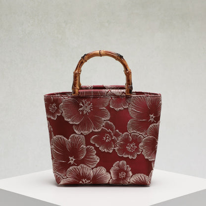 Trendy Floral Handbag Stylish Artisanal Large Tote Bag