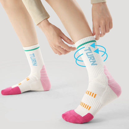 Combed Cotton Colorblock Sport Socks Moisture Wicking