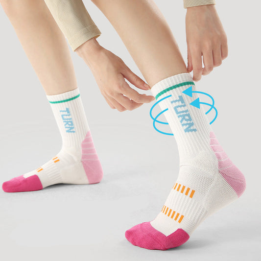 Combed Cotton Colorblock Sport Socks Moisture Wicking