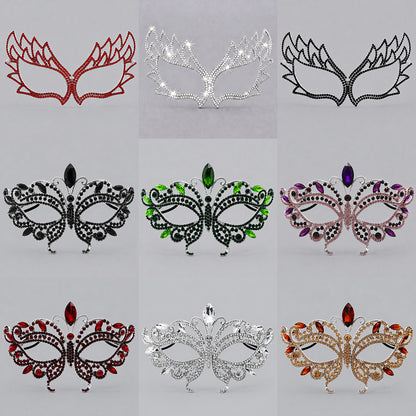 Luxury Rhinestone Half Face Masks for Parties and Events