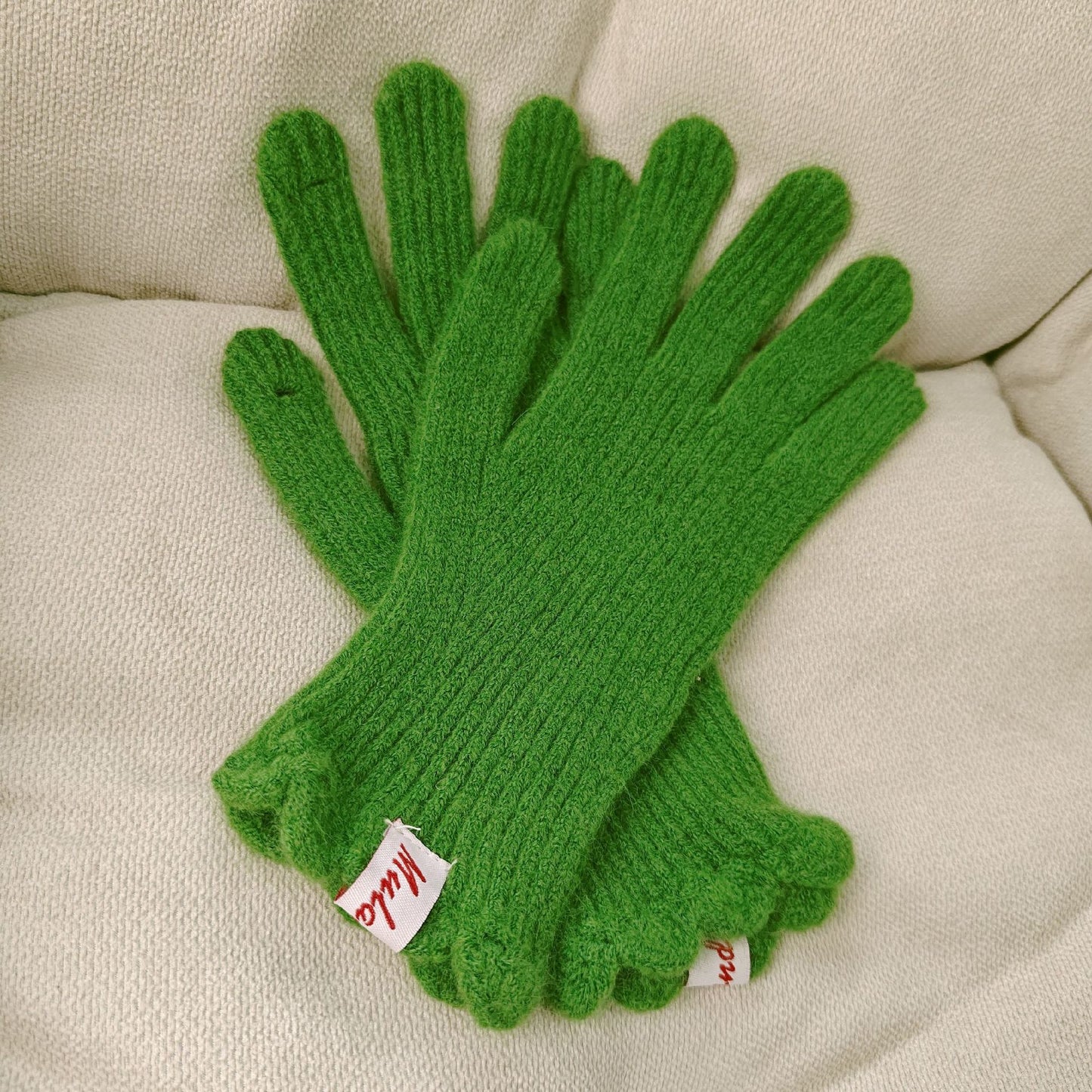 Wool Fingerless Touchscreen Gloves Warm Mittens for Women