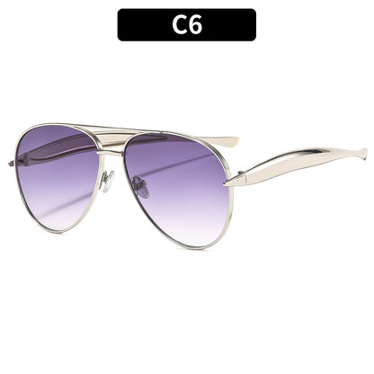 Trendy Full-Rim Metal Sunglasses for Men and Women