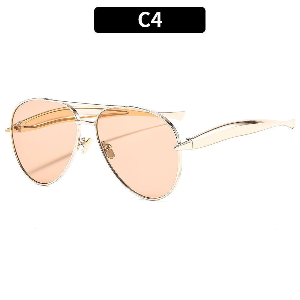 Trendy Full-Rim Metal Sunglasses for Men and Women
