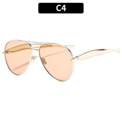 Trendy Full-Rim Metal Sunglasses for Men and Women