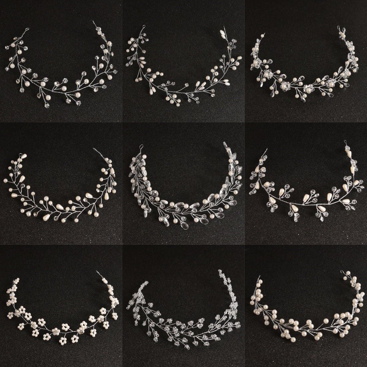 Pearl and Rhinestone Handmade Wedding Hairband