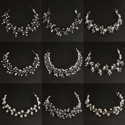 Pearl and Rhinestone Handmade Wedding Hairband