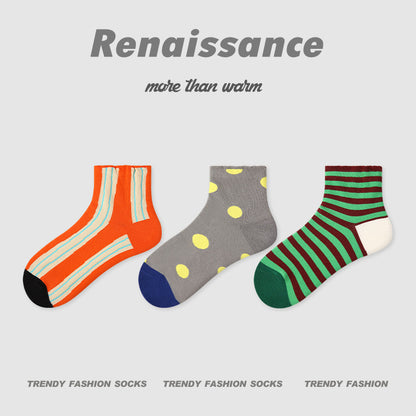 Socks Bubble Cuff Combed Cotton Breathable Casual