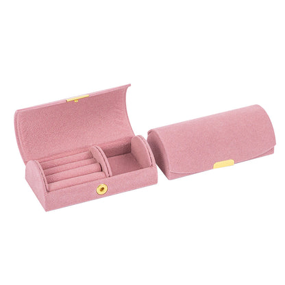 Mini Velvet Ring Jewelry Travel Case Anti Tarnish