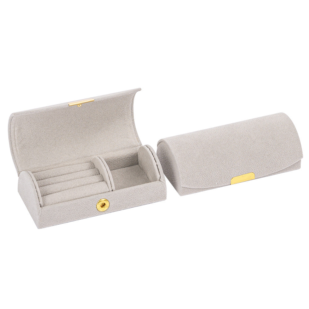 Mini Velvet Ring Jewelry Travel Case Anti Tarnish