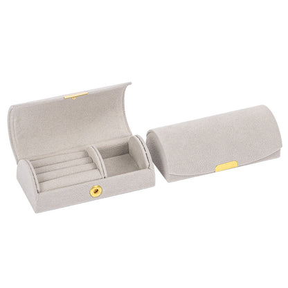 Mini Velvet Ring Jewelry Travel Case Anti Tarnish