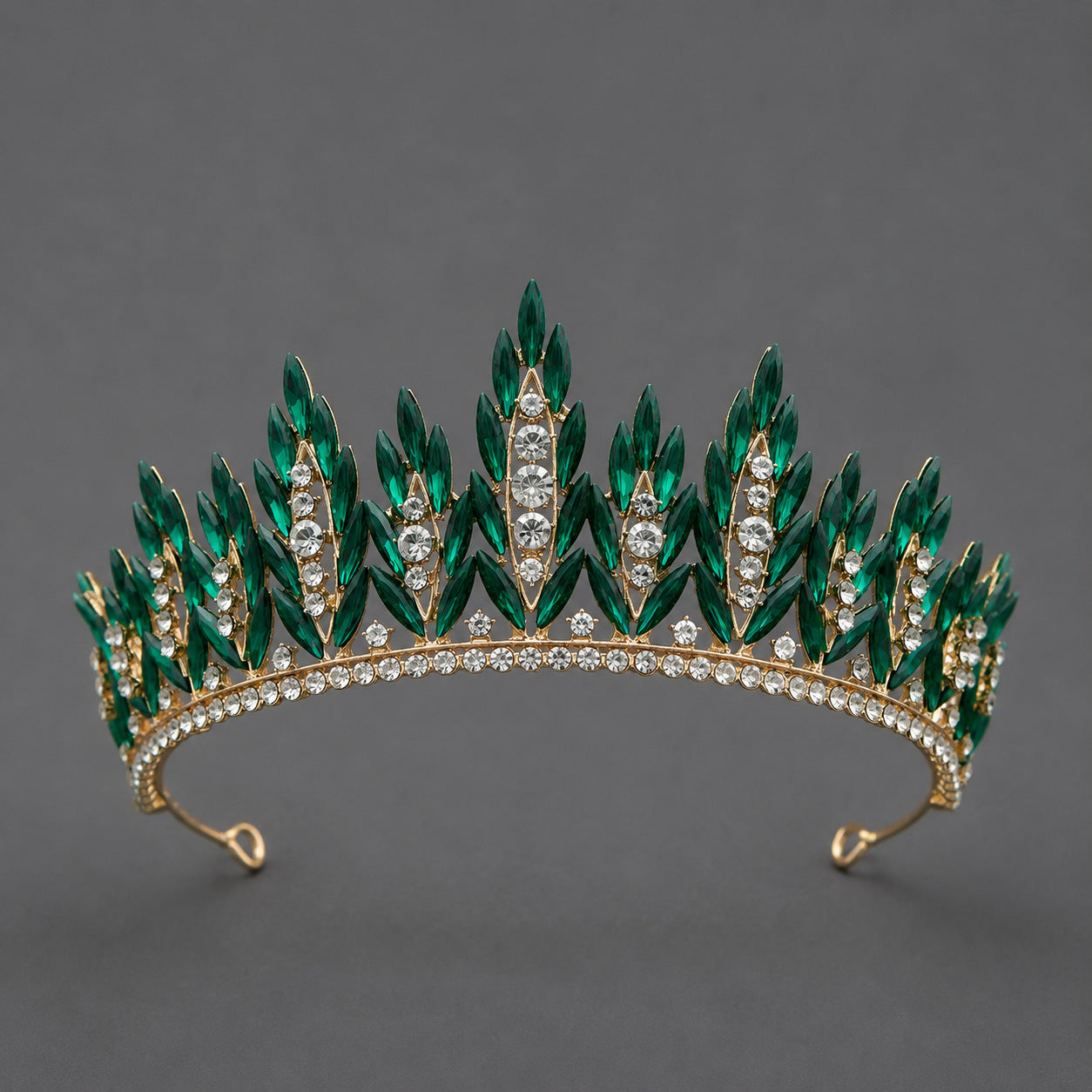 Vintage Luxurious Rhinestone Alloy Crown Headpiece for Women Party Events