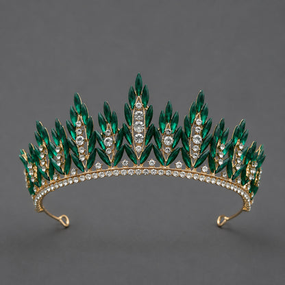 Vintage Luxurious Rhinestone Alloy Crown Headpiece for Women Party Events