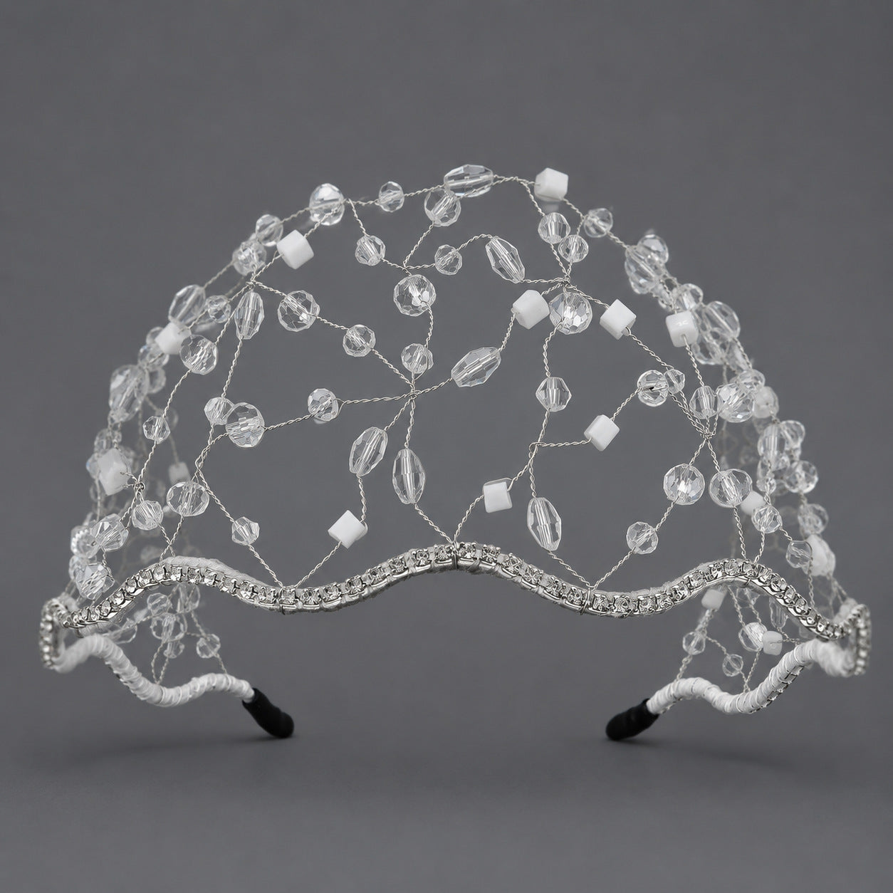 Vintage Handmade Beaded Headband for Women - Elegant Bridal Accessory