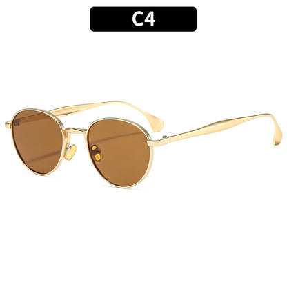 New Metal Round Frame Sunglasses Stylish UV400 Protection