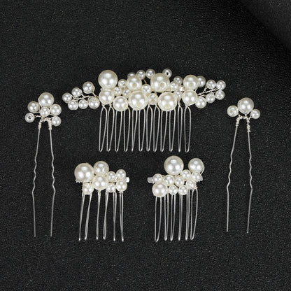 Retro Baroque Pearl Hair Fork Wedding Hair Set