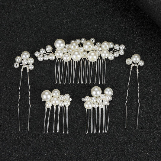 Retro Baroque Pearl Hair Fork Wedding Hair Set