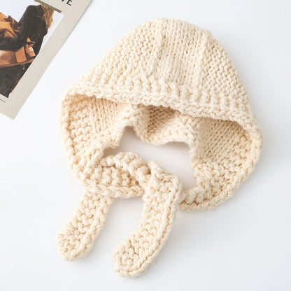 Fashionable Hand-Knitted Warm Beanie With Adjustable Strap