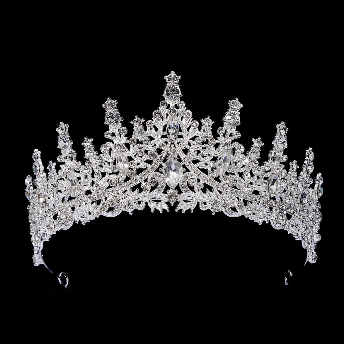 Elegant 3-Piece Bride Jewelry Set with Crown Necklace and Earrings