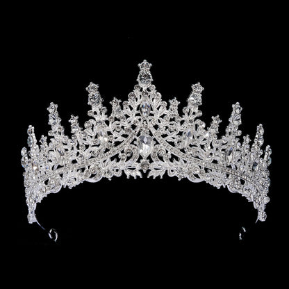 Elegant 3-Piece Bride Jewelry Set with Crown Necklace and Earrings