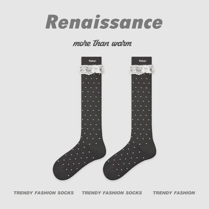 Socks Renaissance Striped Cotton Blend Mid Calf