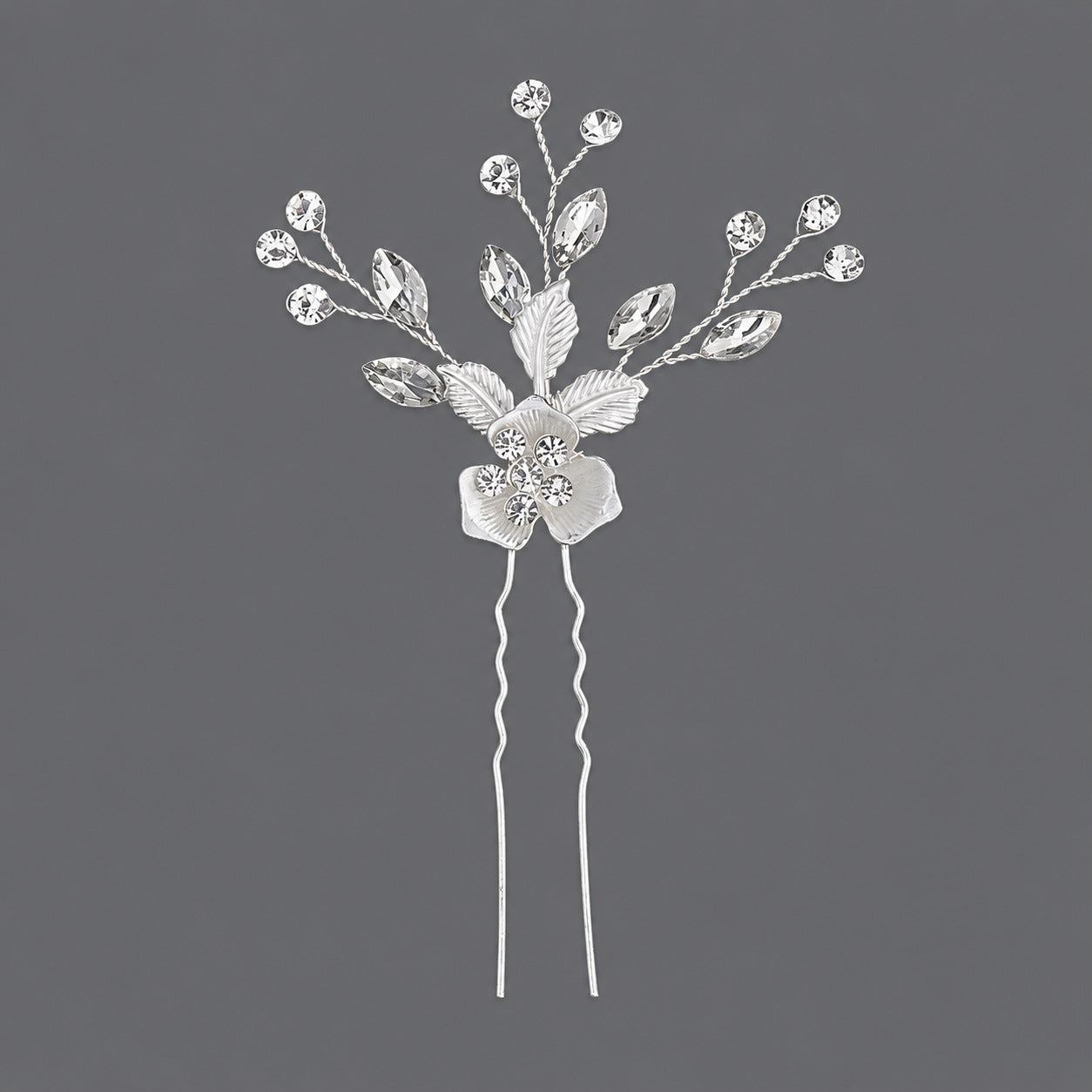 Elegant Handmade U-Shaped Hairpins with Rhinestones for Weddings