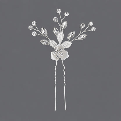Elegant Handmade U-Shaped Hairpins with Rhinestones for Weddings