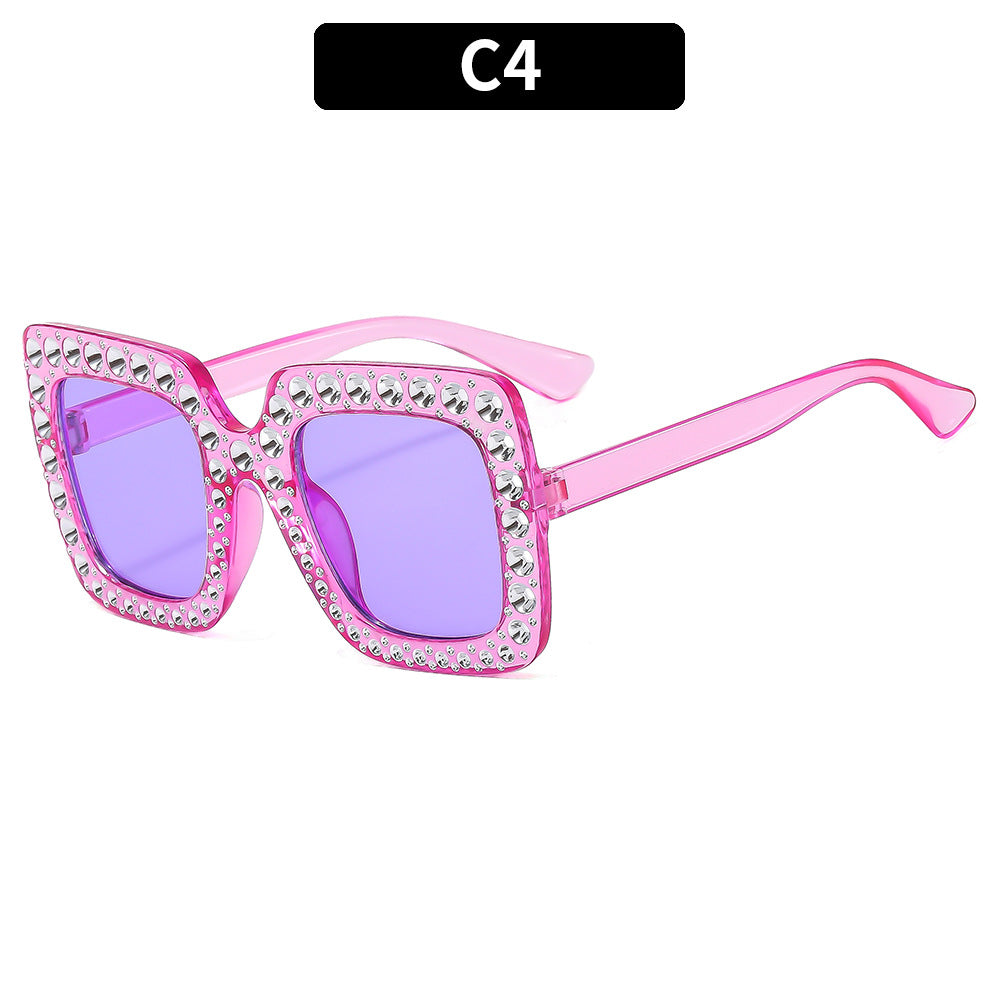 Kids Bling Sunglasses Trendy UV400 Protection Beach Sunglasses