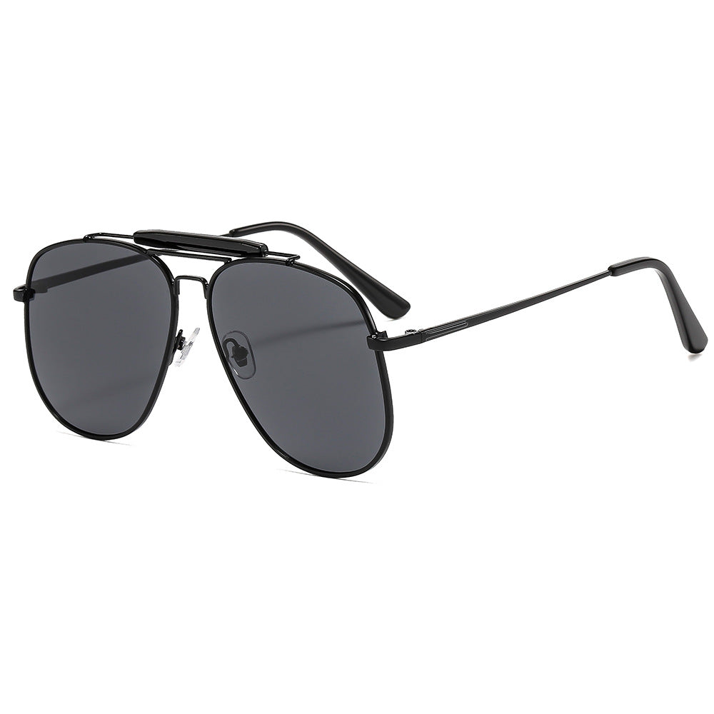 Trendy Metal Frame Cat-Eye Sunglasses Unisex UV400 Protection