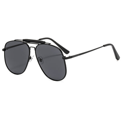 Trendy Metal Frame Cat-Eye Sunglasses Unisex UV400 Protection