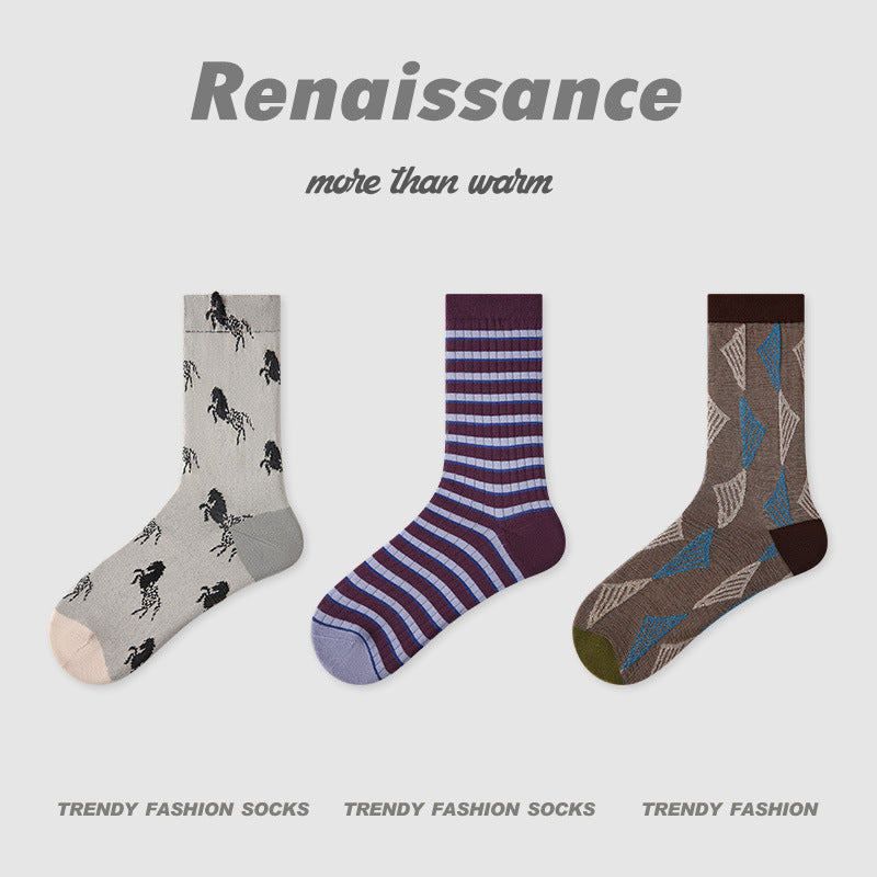Socks Diamond Mesh Cotton Moisture Wicking Casual