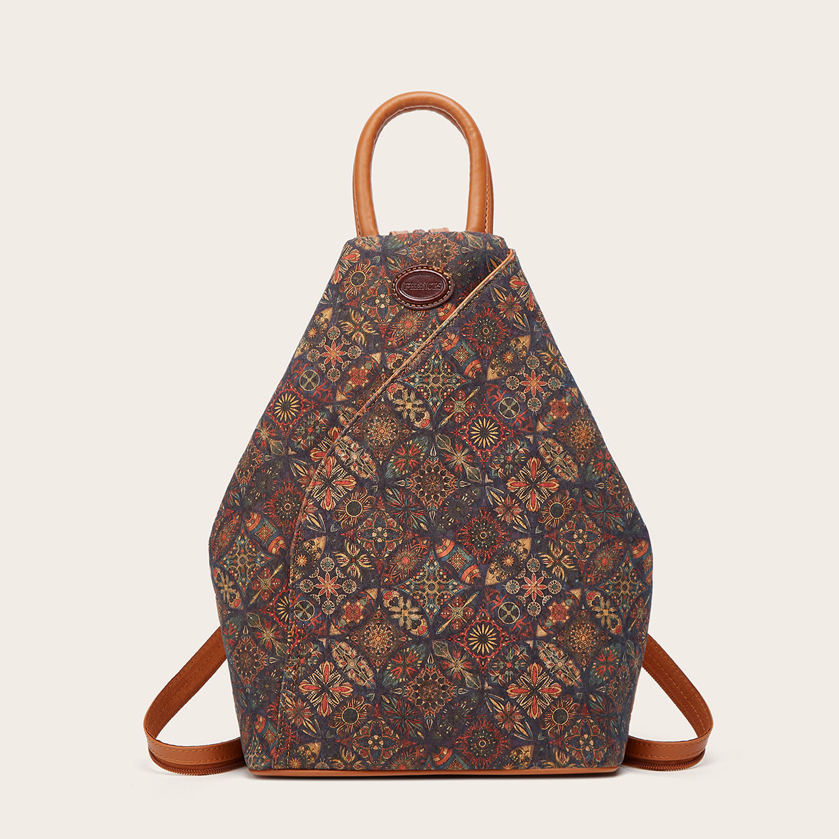 Ethnic Style Multi-Functional Cork Backpack for Casual Travel
