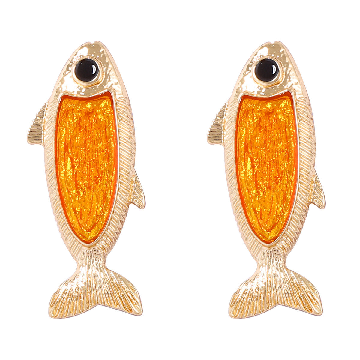 Stud Earrings Koi Fish Alloy Vintage Chic Everyday