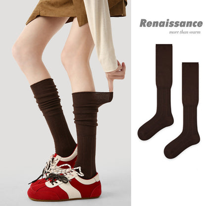 Over The Knee Slouch Socks Cotton Blend Vintage