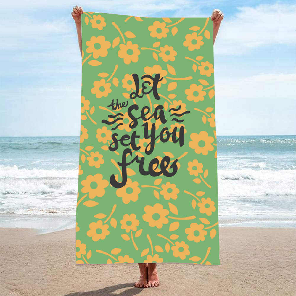 Custom Beach Towel Extra Large Microfiber Printed 100x180cm