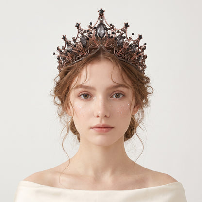 Baroque Style Crystal Crown for Weddings and Parties