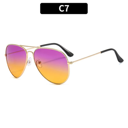 Retro Metal Frame Sunglasses with UV400 Protection
