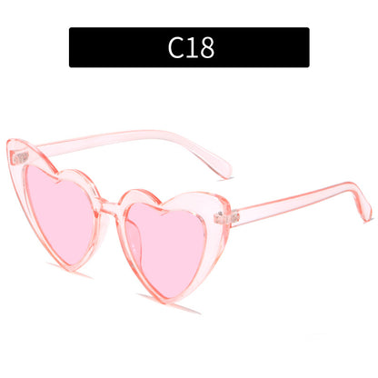 Trendy Heart-Shaped Sunglasses Colorful UV400 Beach Accessories