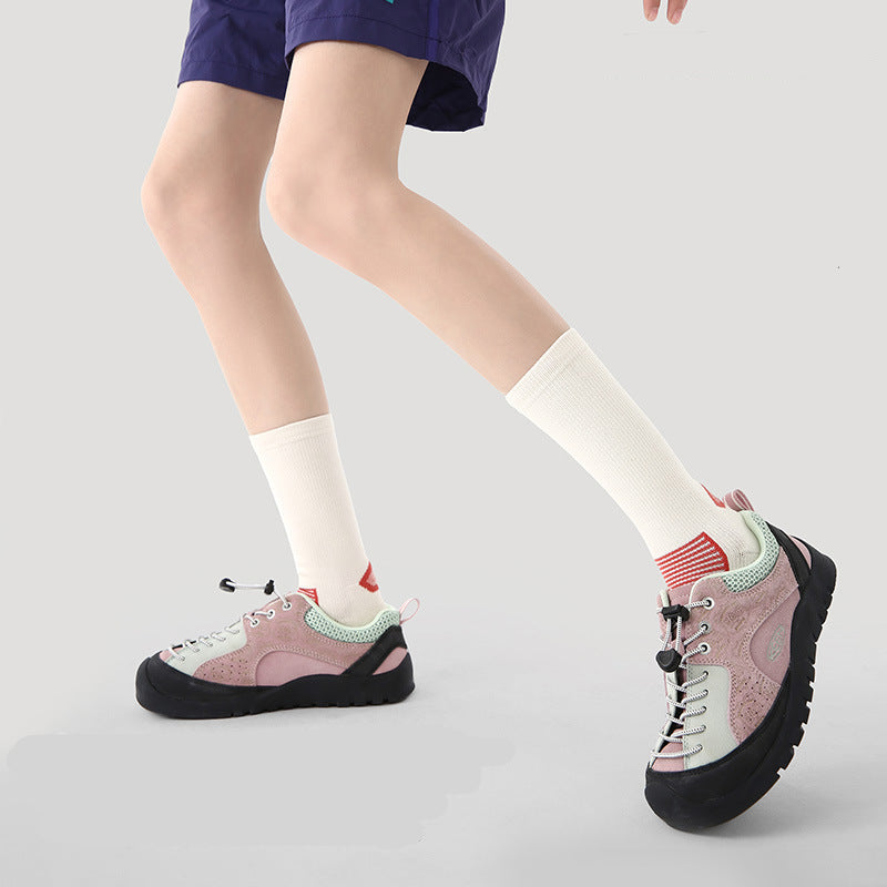 Running Socks Colorblock Coolmax Mid Calf