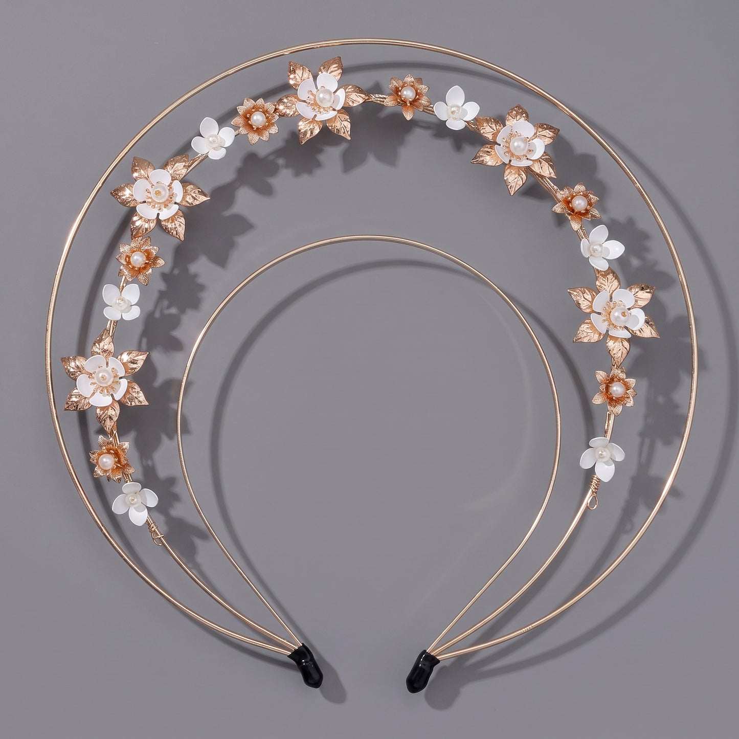 Handcrafted Multi-Layer Floral Crown Hairband for Women
